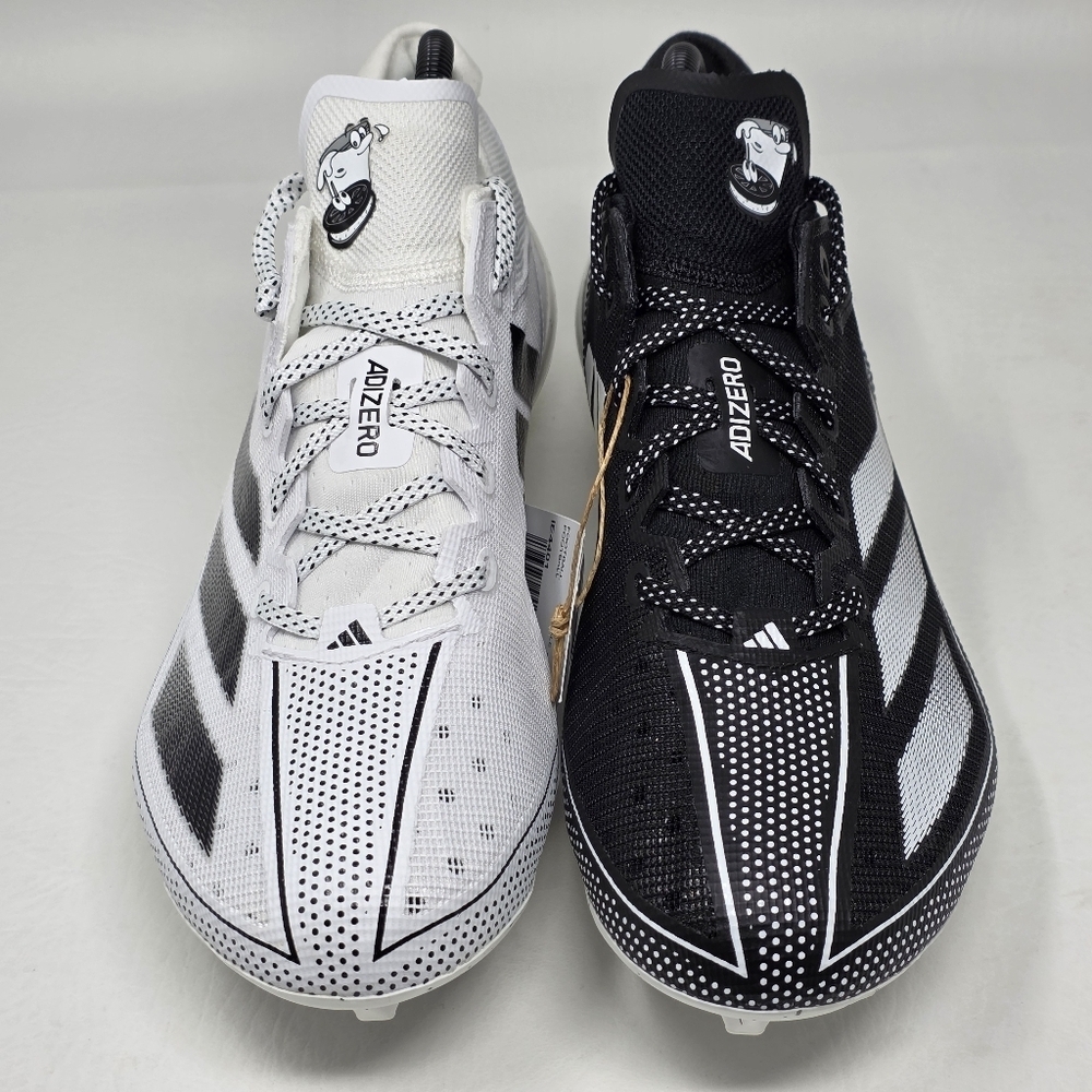 Adidas Adizero Electric Men Size 12 Cleats Snack Attack White Black IE4401 New - Picture 4 of 11